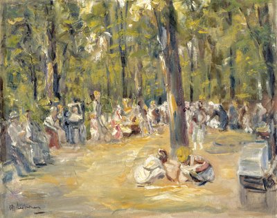 Speeltuin in de Berlijnse Tiergarten door Max Liebermann